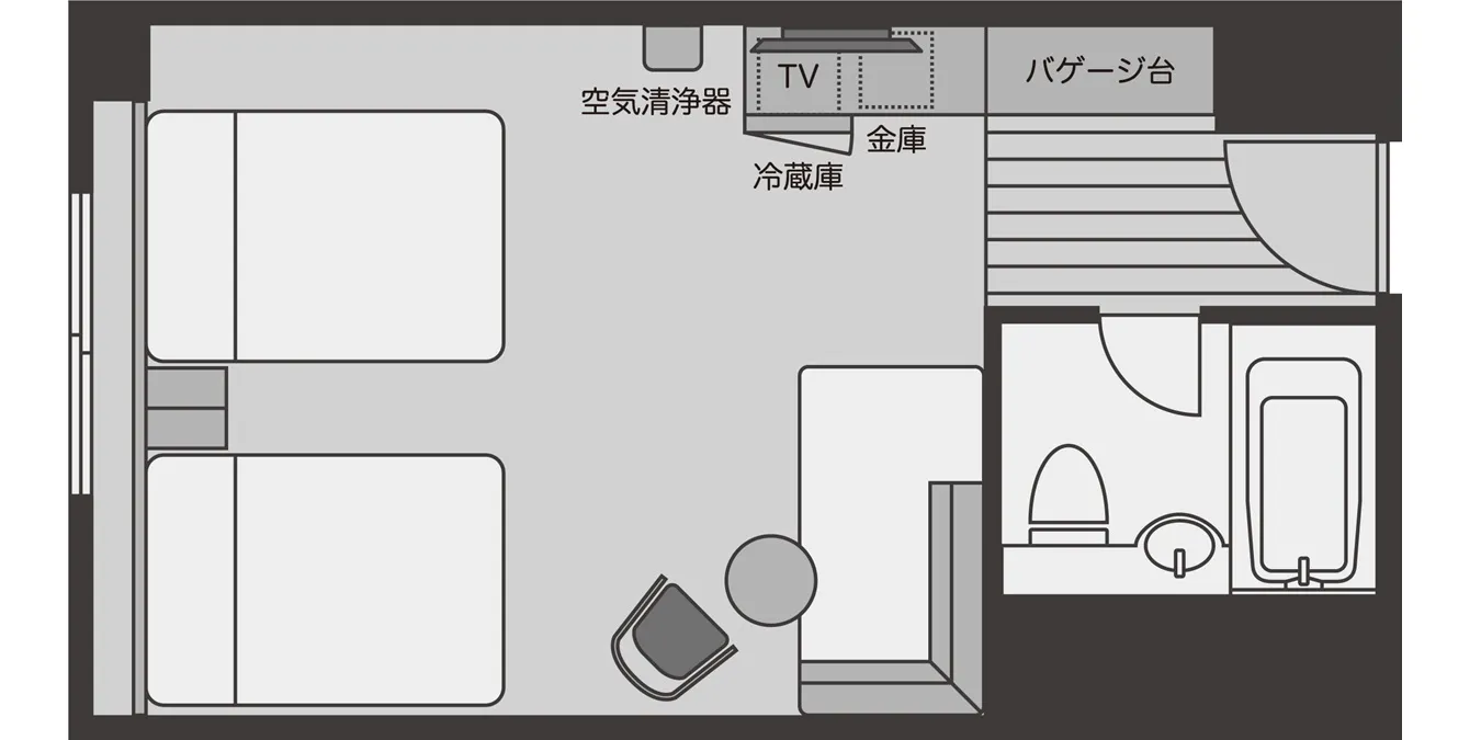 海景高級雙床房
