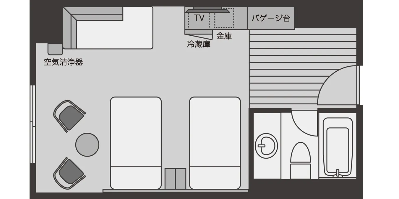 海景轉角雙床房